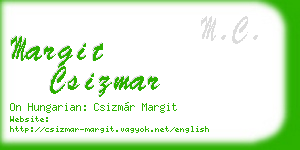 margit csizmar business card